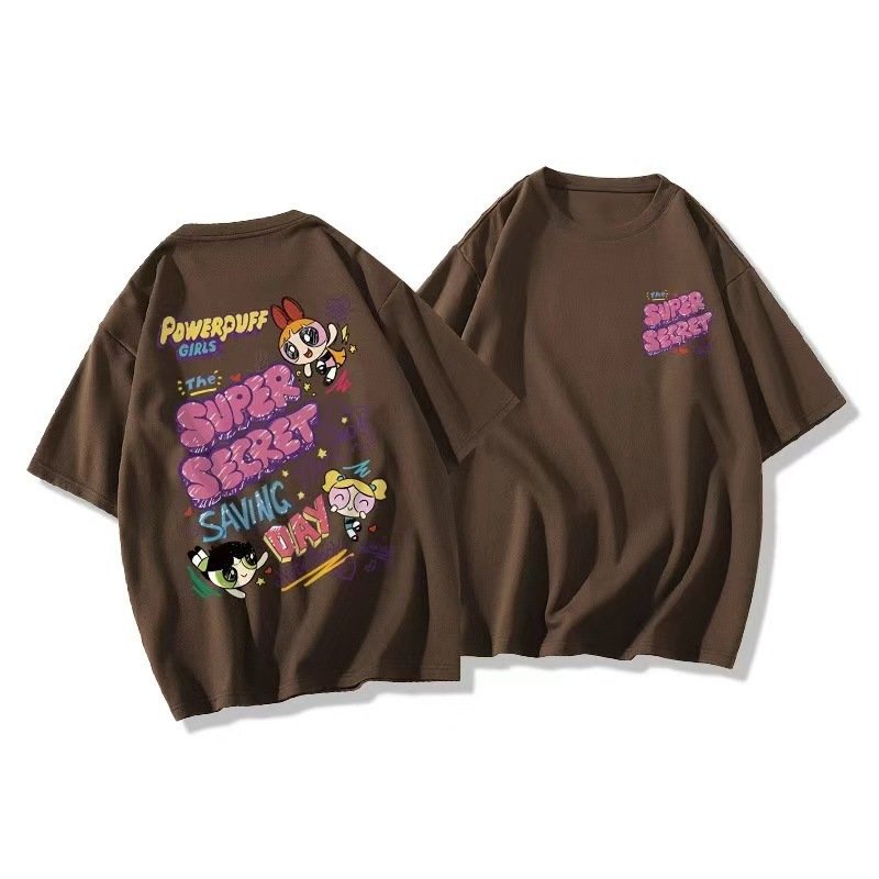 画像10: powerful girls print Tshirts 　男女兼用 パワフルガールズコミックプリント 半袖 Tシャツ (10)