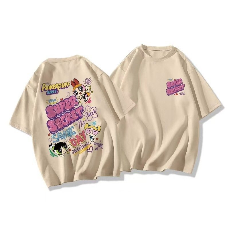 画像9: powerful girls print Tshirts 　男女兼用 パワフルガールズコミックプリント 半袖 Tシャツ (9)