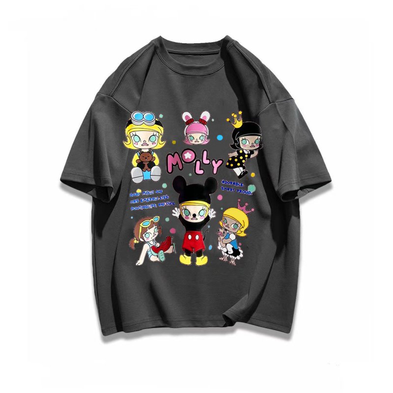 画像8: Pop Mart Molly Mickey Costume print Tshirts 　男女兼用ポップマートモリ―ミッキーコスチュームコミックプリント 半袖 Tシャツ (8)