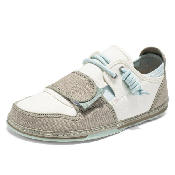 画像1: Velcro and lace-up bicolor canvas  Sneaker Shoes　ユニセックス 男女兼用ベルクロ＆レースアップバイカラーキャンバススニーカー (1)