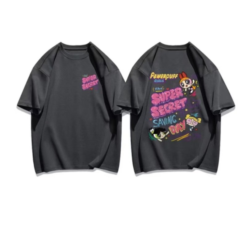 画像8: powerful girls print Tshirts 　男女兼用 パワフルガールズコミックプリント 半袖 Tシャツ (8)