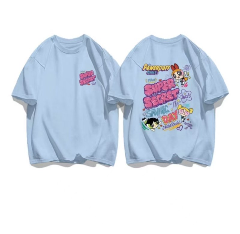 画像5: powerful girls print Tshirts 　男女兼用 パワフルガールズコミックプリント 半袖 Tシャツ (5)