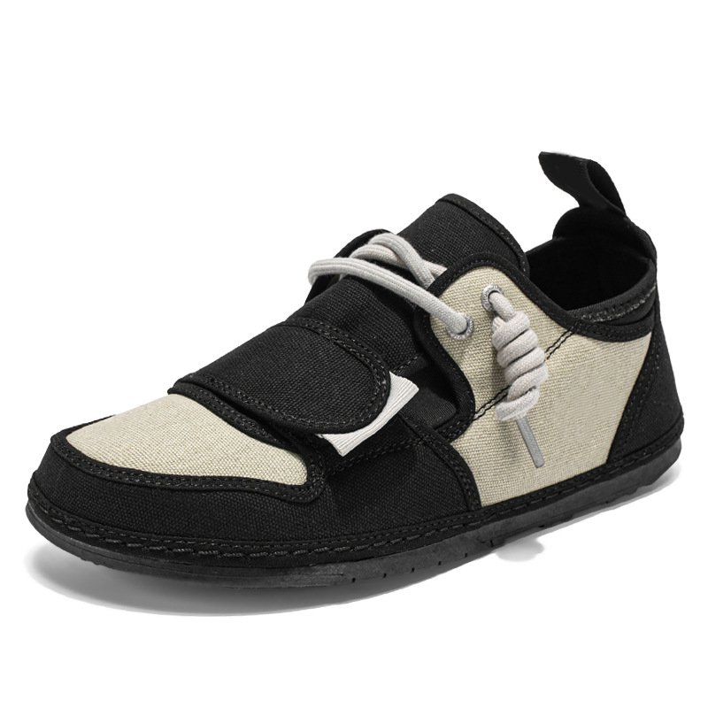 画像2: Velcro and lace-up bicolor canvas  Sneaker Shoes　ユニセックス 男女兼用ベルクロ＆レースアップバイカラーキャンバススニーカー (2)