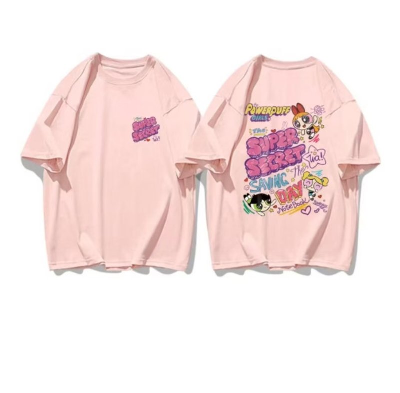 画像3: powerful girls print Tshirts 　男女兼用 パワフルガールズコミックプリント 半袖 Tシャツ (3)