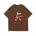 画像3: unisex Let's go surfing dog print  T-shirt   サーフィンドッグプリント 半袖ラウンドネック Tシャツ ユニセックス 男女兼用 (3)
