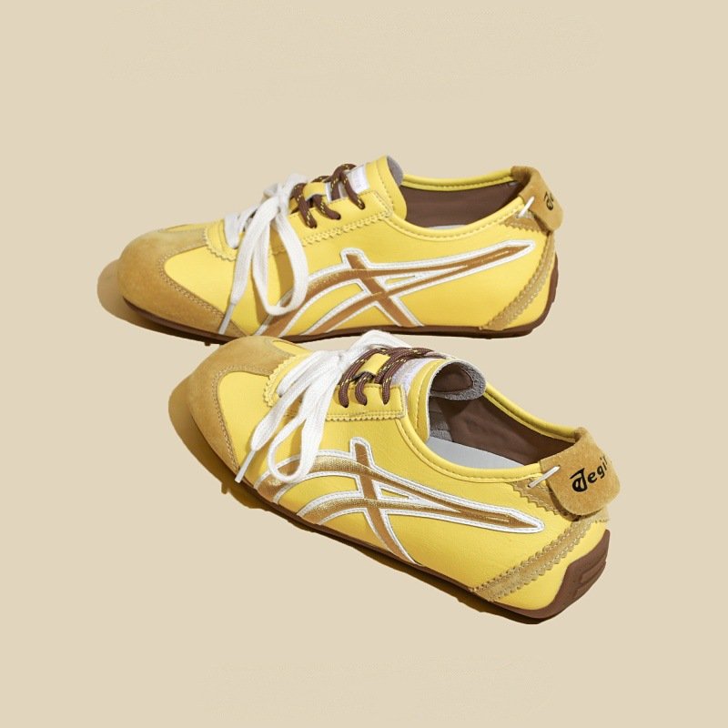 画像6: Women's Fashionable soft sole leather lace-up sneakers shoes　ファッショナブルソフトソールレザーレースアップスニーカーシューズ (6)