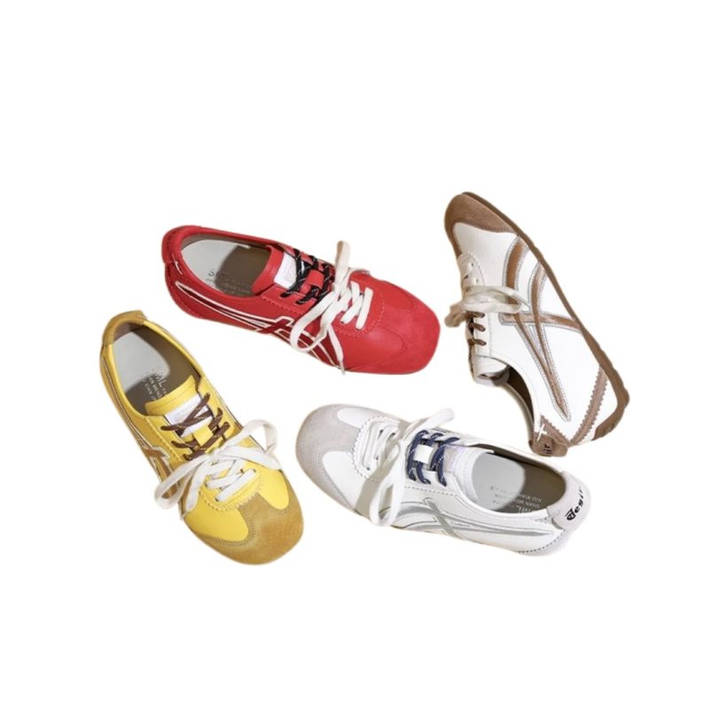 画像10: Women's Fashionable soft sole leather lace-up sneakers shoes　ファッショナブルソフトソールレザーレースアップスニーカーシューズ (10)