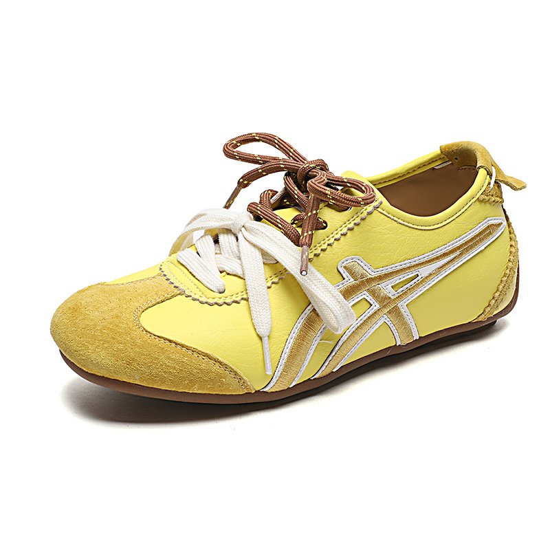 画像2: Women's Fashionable soft sole leather lace-up sneakers shoes　ファッショナブルソフトソールレザーレースアップスニーカーシューズ (2)