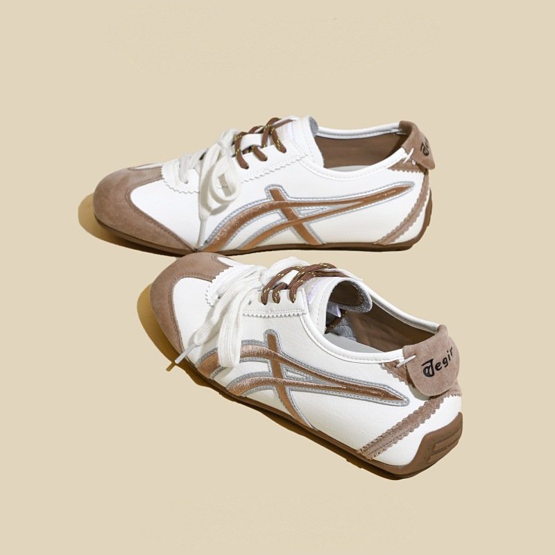 画像7: Women's Fashionable soft sole leather lace-up sneakers shoes　ファッショナブルソフトソールレザーレースアップスニーカーシューズ (7)