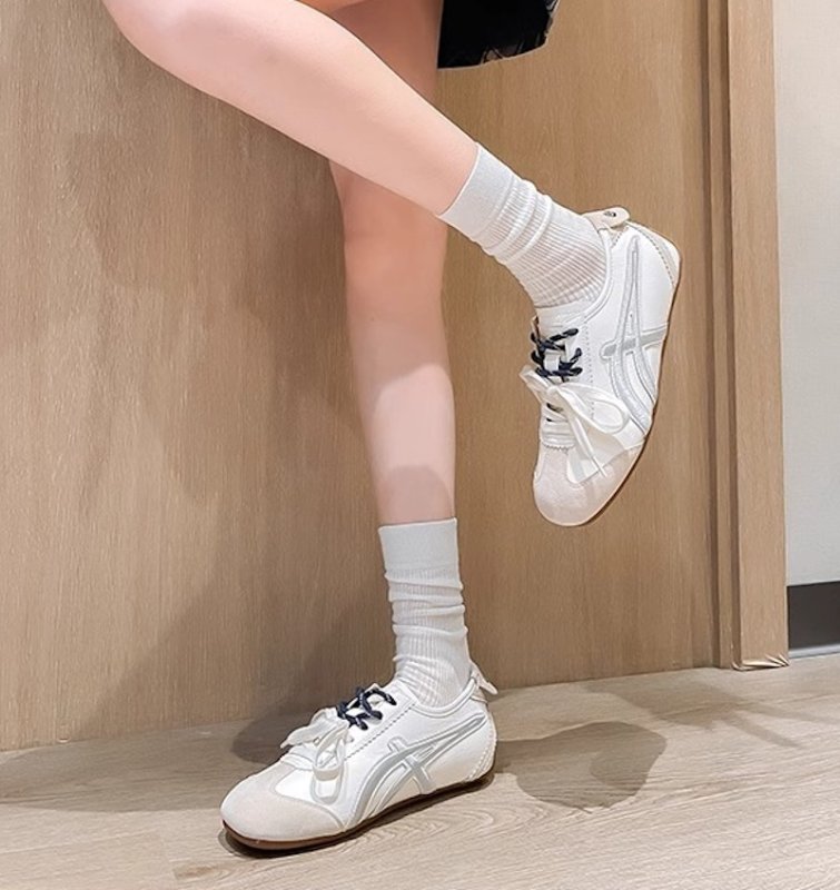 画像9: Women's Fashionable soft sole leather lace-up sneakers shoes　ファッショナブルソフトソールレザーレースアップスニーカーシューズ (9)