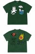 画像3: unisex JUST BE YOU Snoopy & Skateboard Cat Graphic Print  T-shirt   　 JUST BE YOUスヌーピー＆スケボーキャット グラフィックプリント 半袖ラウンドネック Tシャツ ユニセックス 男女兼用 (3)