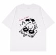 画像2: unisex DJ Dog dog print  T-shirt   DJドッグプリント 半袖ラウンドネック Tシャツ ユニセックス 男女兼用 (2)