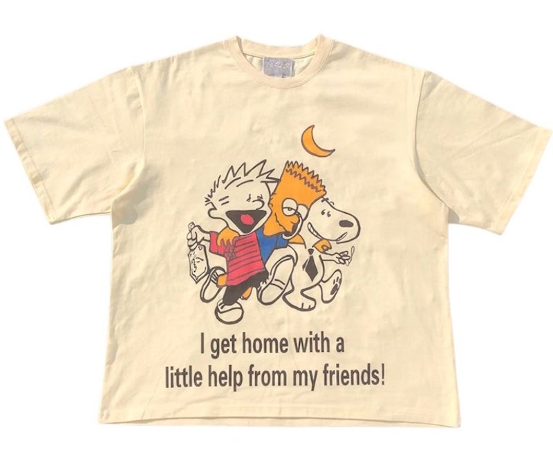 画像1: unisex  Snoopy family double-sided print vintage styleT-shirt   　  スヌーピーファミリー両面プリント ビンテージスタイルグラフィック 半袖ラウンドネック Tシャツ ユニセックス 男女兼用 (1)