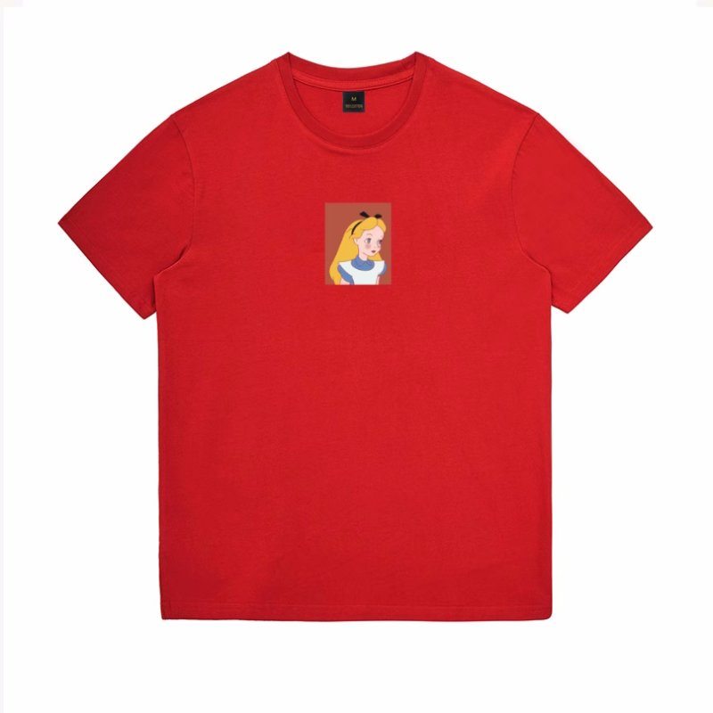 画像3: unisex box alice in wonderland Print T-shirt   ボックス不思議の国のアリスプリント 半袖ラウンドネック Tシャツ ユニセックス 男女兼用 (3)