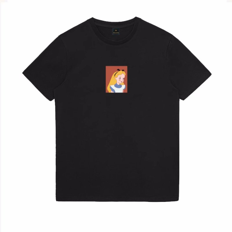 画像5: unisex box alice in wonderland Print T-shirt   ボックス不思議の国のアリスプリント 半袖ラウンドネック Tシャツ ユニセックス 男女兼用 (5)