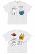 画像1: unisex JUST BE YOU Snoopy & Skateboard Cat Graphic Print  T-shirt   　 JUST BE YOUスヌーピー＆スケボーキャット グラフィックプリント 半袖ラウンドネック Tシャツ ユニセックス 男女兼用 (1)