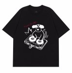 画像1: unisex DJ Dog dog print  T-shirt   DJドッグプリント 半袖ラウンドネック Tシャツ ユニセックス 男女兼用 (1)