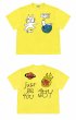 画像2: unisex JUST BE YOU Snoopy & Skateboard Cat Graphic Print  T-shirt   　 JUST BE YOUスヌーピー＆スケボーキャット グラフィックプリント 半袖ラウンドネック Tシャツ ユニセックス 男女兼用 (2)