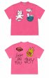 画像4: unisex JUST BE YOU Snoopy & Skateboard Cat Graphic Print  T-shirt   　 JUST BE YOUスヌーピー＆スケボーキャット グラフィックプリント 半袖ラウンドネック Tシャツ ユニセックス 男女兼用 (4)
