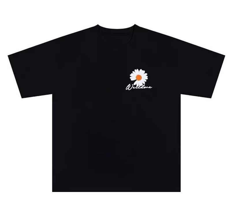 画像4: unisex Broken Daisy Flower Print T-shirt   ブロークンデイジーフラワープリント 半袖ラウンドネック Tシャツ ユニセックス 男女兼用 (4)