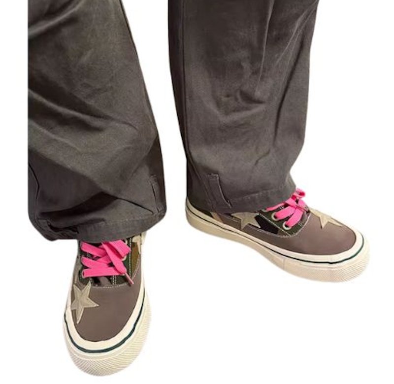 画像5: Canvas Star Camouflage Point lace-up sneakers Shoes　ユニセックス 男女兼用キャンバス スター迷彩ポイントレースアップスニーカー (5)