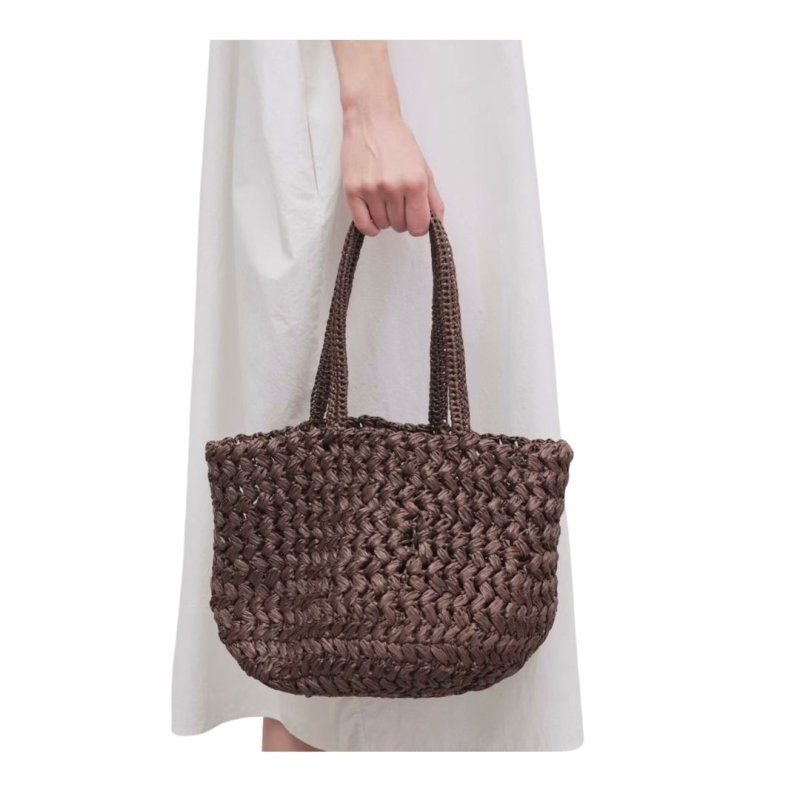画像8: Ester simple straw basket bag tote shoulder bag 　 シンプルストローかご籠トートショルダーバッグバスケットバッグ (8)