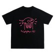 画像2: unisex i caught it cat Print T-shirt   i caught it キャット猫プリント 半袖ラウンドネック Tシャツ ユニセックス 男女兼用 (2)