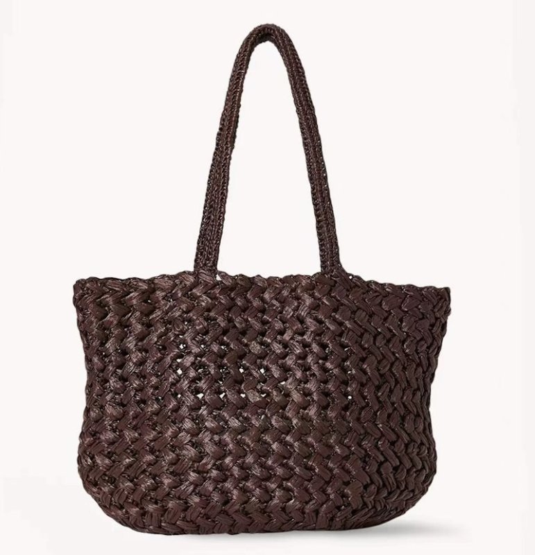 画像6: Ester simple straw basket bag tote shoulder bag 　 シンプルストローかご籠トートショルダーバッグバスケットバッグ (6)