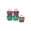 画像7: Border woven fishing net tote bag 　ボーダー ネット網トートエコショッピングバッグ (7)
