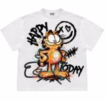 画像2: unisex Garfield Graphics print vintage styleT-shirt   　  ガーフィールドグラフィックプリント  半袖ラウンドネック Tシャツ ユニセックス 男女兼用 　  (2)