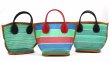 画像6: Border woven fishing net tote bag 　ボーダー ネット網トートエコショッピングバッグ (6)