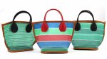 画像6: Border woven fishing net tote bag 　ボーダー ネット網トートエコショッピングバッグ (6)