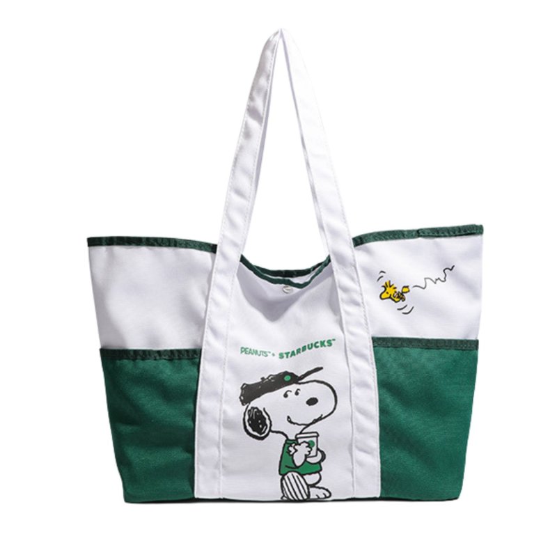 画像3: Snoopy Eco Tote shopping bag スヌーピー エコバッグ トートバッグ ショッピングバッグ 2種 (3)
