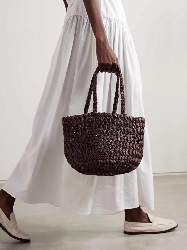 画像16: Ester simple straw basket bag tote shoulder bag 　 シンプルストローかご籠トートショルダーバッグバスケットバッグ (16)