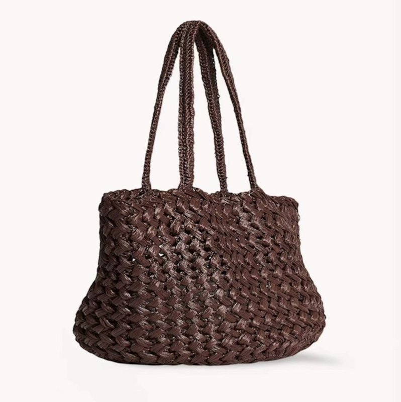 画像7: Ester simple straw basket bag tote shoulder bag 　 シンプルストローかご籠トートショルダーバッグバスケットバッグ (7)