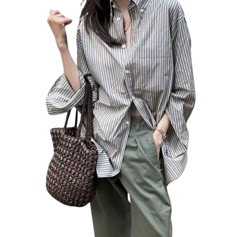 画像4: Ester simple straw basket bag tote shoulder bag 　 シンプルストローかご籠トートショルダーバッグバスケットバッグ (4)