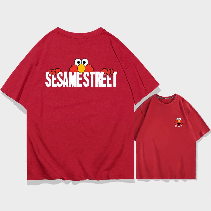 画像7: unisex Sesame Street & Logo  Print   T-shirt   セサミストリート＆ロゴプリント 半袖ラウンドネック Tシャツ ユニセックス 男女兼用 (7)