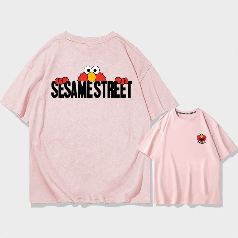 画像8: unisex Sesame Street & Logo  Print   T-shirt   セサミストリート＆ロゴプリント 半袖ラウンドネック Tシャツ ユニセックス 男女兼用 (8)