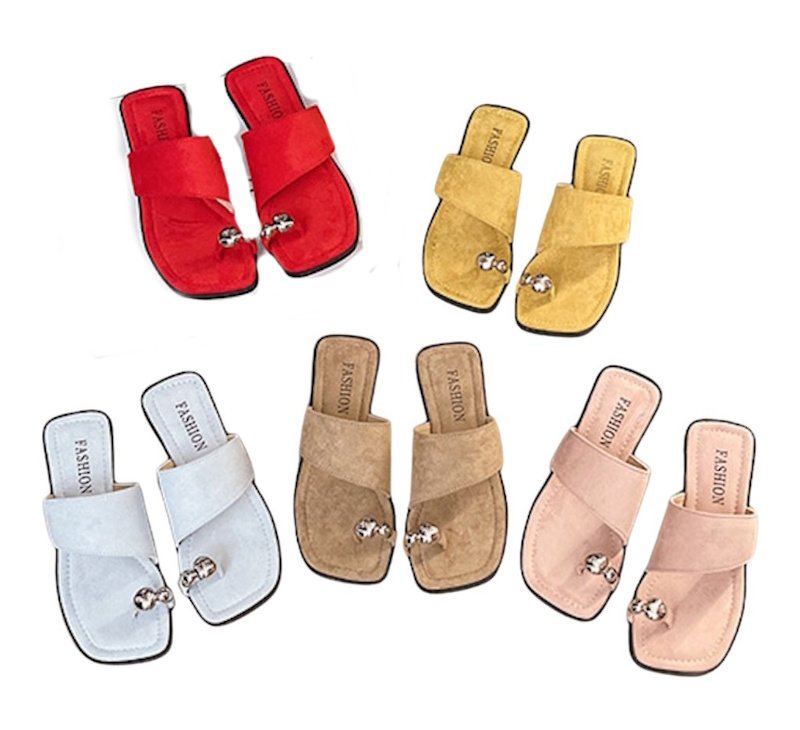 画像6: Metallic toe wide strap French sandals Slippers 　メタリックトゥ ワイドストラップフレンチサンダルスリッパ (6)