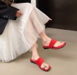 画像10: Metallic toe wide strap French sandals Slippers 　メタリックトゥ ワイドストラップフレンチサンダルスリッパ (10)