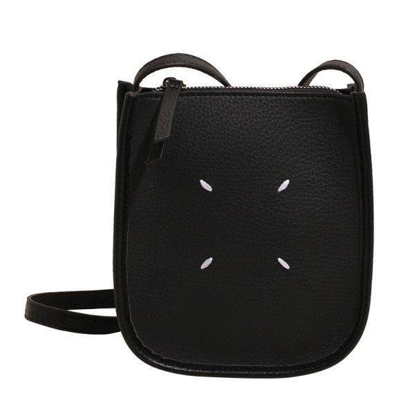 画像1: Leather Small Crossbody Pochette Shoulder Saddle Bag　　レザースモールクロスボディーポシェットショルダーサドルバッグ (1)
