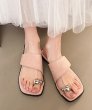 画像9: Metallic toe wide strap French sandals Slippers 　メタリックトゥ ワイドストラップフレンチサンダルスリッパ (9)
