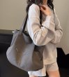 画像6: Point Canvas Tote Shoulder Shopping Eco Bag　　ポイントキャンバスハンドルレザートートショルダーショッピングエコバッグ (6)