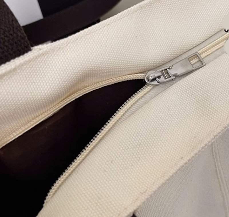 画像8: Point Canvas Tote Shoulder Shopping Eco Bag　　ポイントキャンバスハンドルレザートートショルダーショッピングエコバッグ (8)