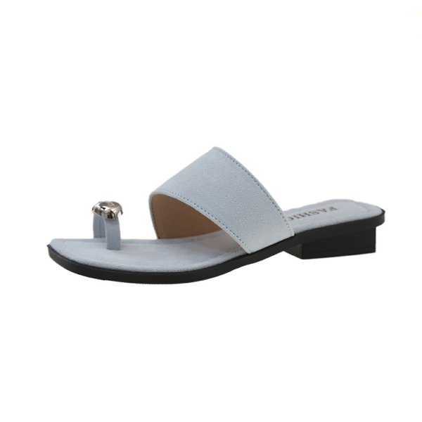 画像1: Metallic toe wide strap French sandals Slippers 　メタリックトゥ ワイドストラップフレンチサンダルスリッパ (1)