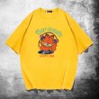 画像4: unisex  DJ Garfield Print   T-shirt  DJガーフィールドプリント 半袖ラウンドネック Tシャツ ユニセックス 男女兼用 (4)