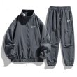 画像7: 25 Unisex ‎Not Rainbow Swoosh logo Nylon Set up Matching Set Jacket + Pant Short Pants ユニセックス 男女兼用 ノット レインボー スウォッシュロゴ マッチングセット ナイロン ジャージ セットアップ ウィンドブレーカー ショートパンツ 上下 (7)