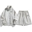 画像15: 25 Unisex ‎Not Rainbow Swoosh logo Nylon Set up Matching Set Jacket + Pant Short Pants ユニセックス 男女兼用 ノット レインボー スウォッシュロゴ マッチングセット ナイロン ジャージ セットアップ ウィンドブレーカー ショートパンツ 上下 (15)