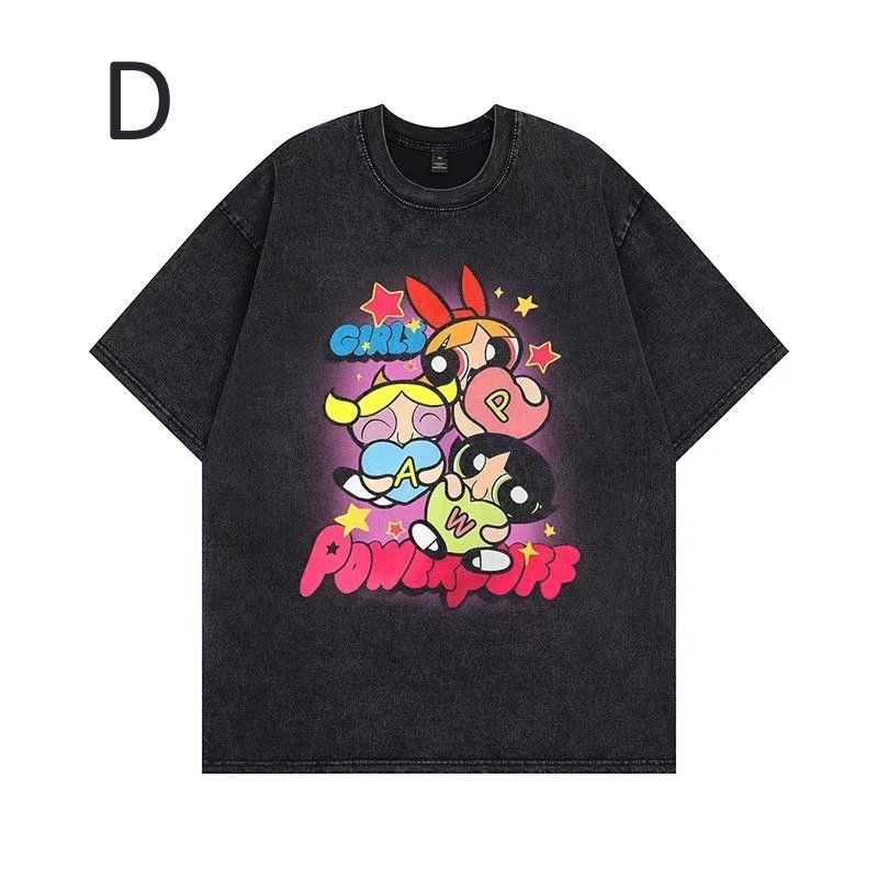 画像5: unisex Powerful Girls Comic print  T-shirt   　パワフルガールズコミック プリント 半袖ラウンドネック Tシャツ ユニセックス 男女兼用 (5)