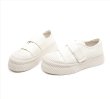 画像7: Women's Thick-soled Velcro leather sneakers all-match board shoes 　プラットフォーム厚底ベルクロレザースニーカーオールマッチボードシューズ　 (7)